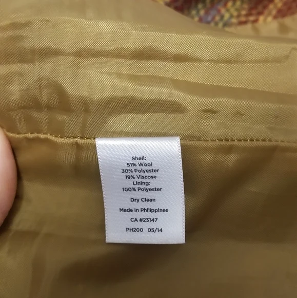 Talbots heavy wool blend satin lined Skirt 2p mint  condition - Picture 5 of 8